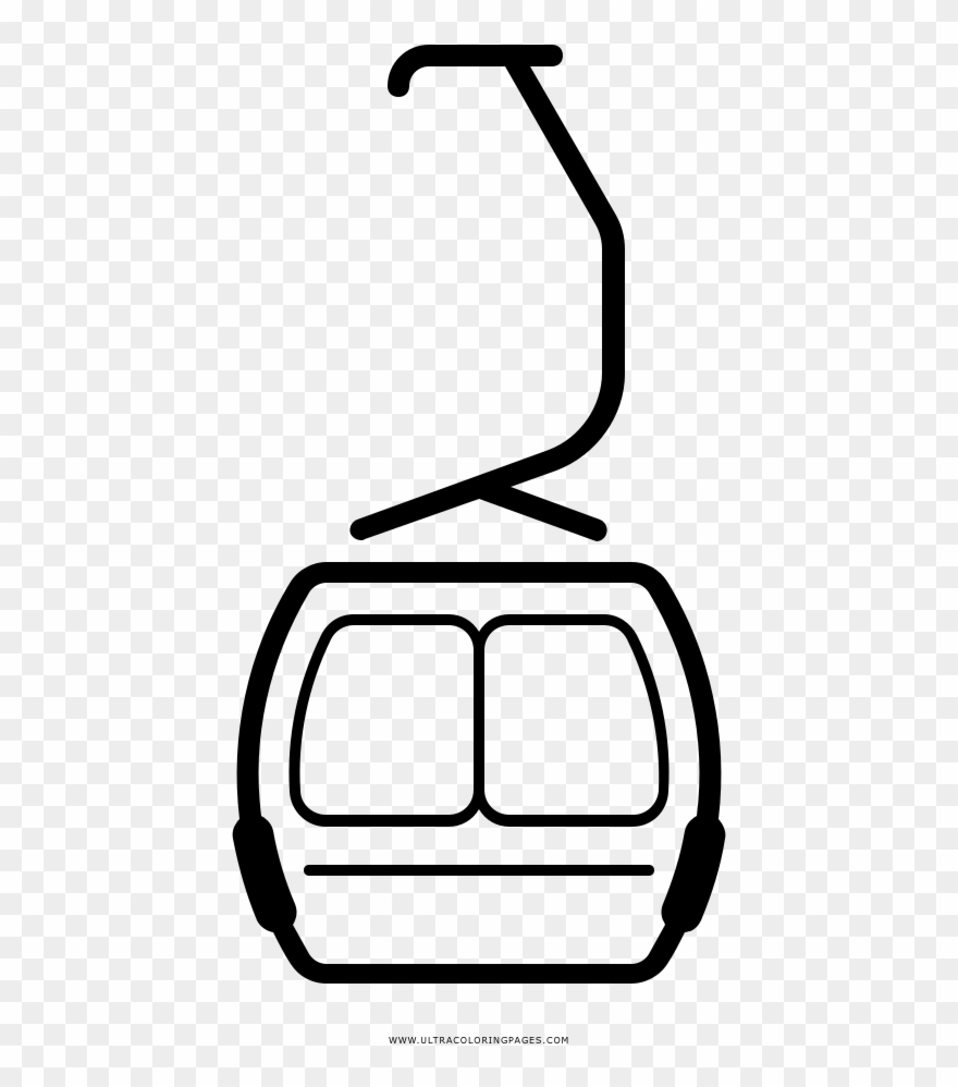 Gondola Lift Coloring Page Clipart