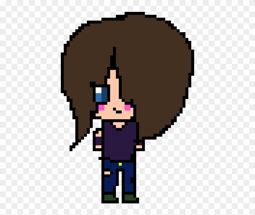 Chibi - Thinking Emoji Pixel Art Clipart