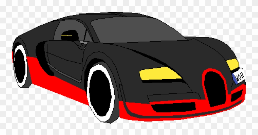 Bugatti With White Walls - Supercar Clipart