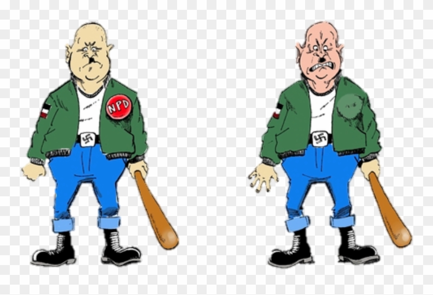 Battling The Right - Cartoon Clipart