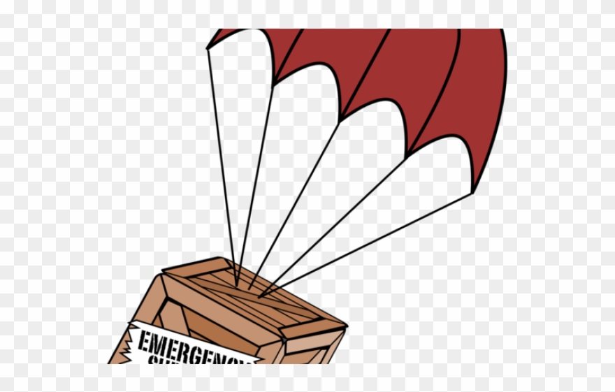 Disaster Clipart Emergency Food - Parachute Paper - Png Download
