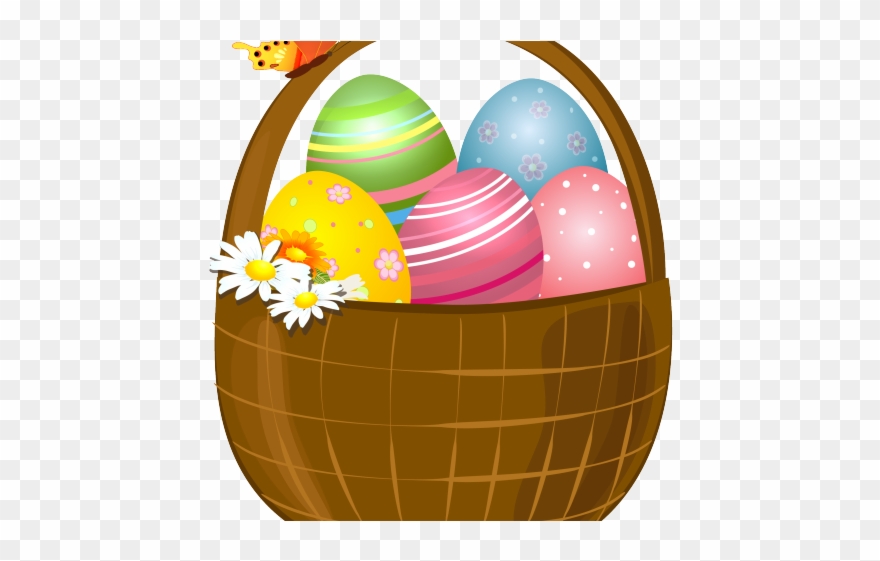 Happy Clipart Easter Egg - Easter Basket - Png Download