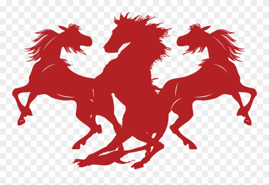 Stallion Clip Art Bye - Silueta De Caballo Salvaje - Png Download