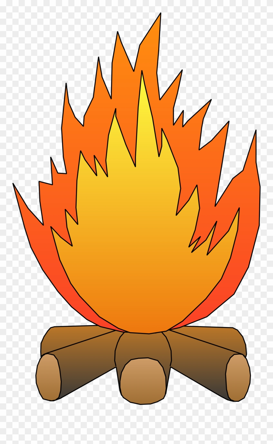 Clipart Of Fire, Pit And Wilderness - Clipart Fire - Png Download