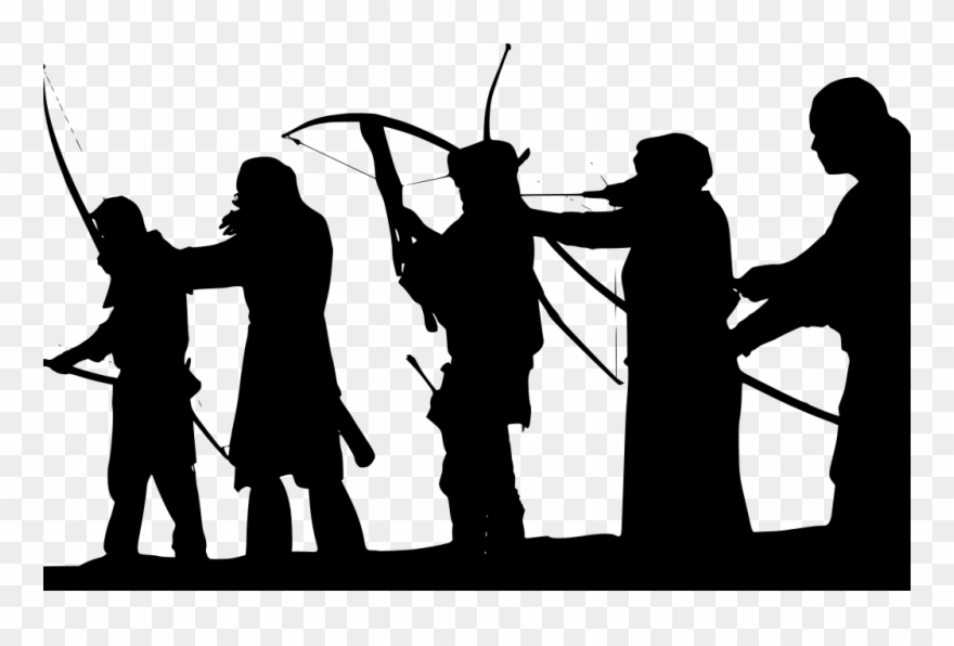 Download Png - Robin Hood And Merry Men Silhouette Clipart