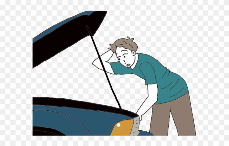 Tires Clipart Broken - Car Broke Down Cartoon Png Transparent Png