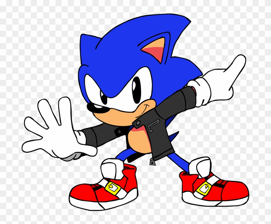 Staring With Sonic - Cartoon Clipart