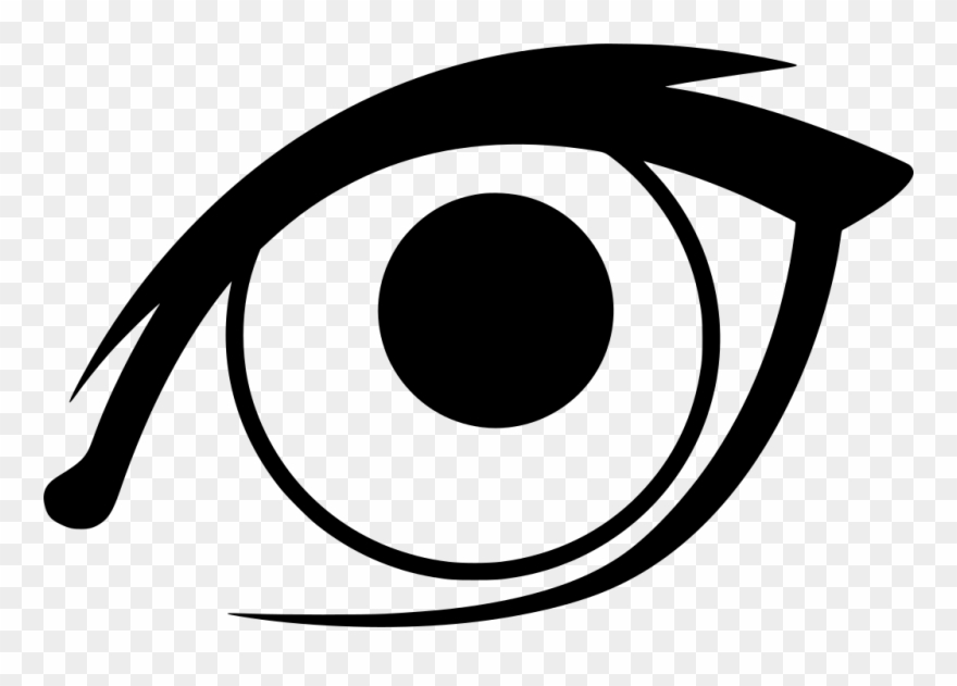 Download Png - Eyes Clipart Black And White Drawing Transparent Png