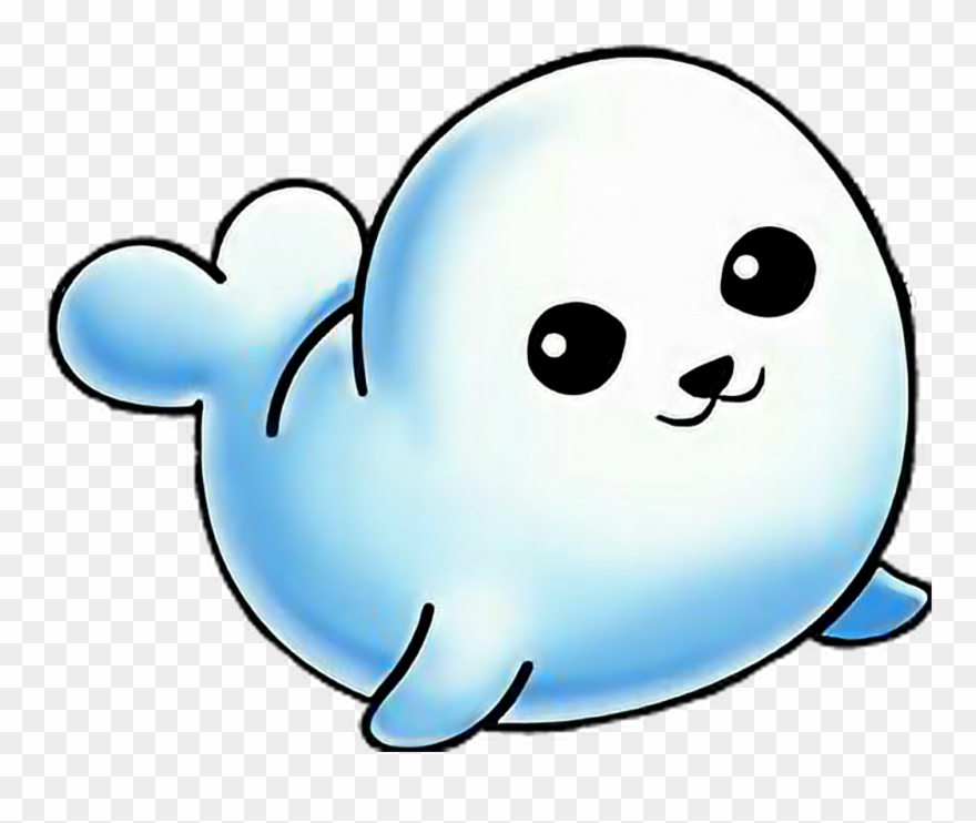 Seal Sticker - Cute Cartoon Baby Seal Clipart
