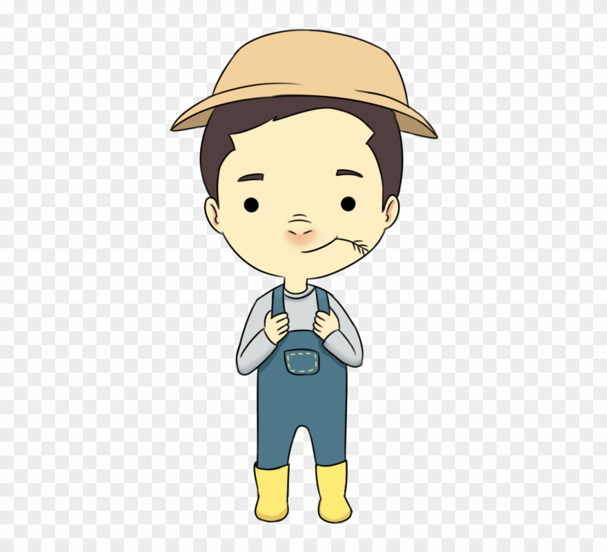 Ok Everyone, Here Is Farmer Travis And Mrs Travis - Boy Farmer Png Clipart