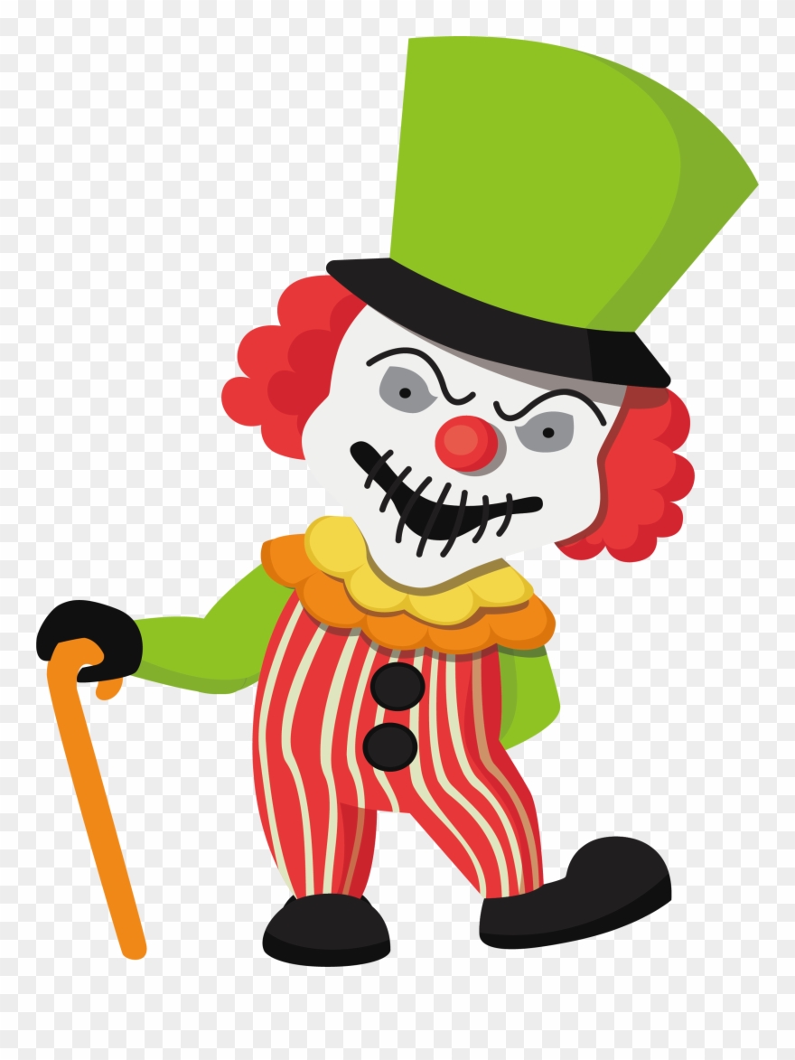 Clown Clipart Halloween - Clown Illustration Halloween - Png Download