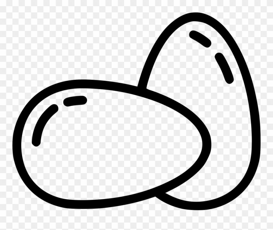 Png File Svg - Gambar Telur Hitam Putih Clipart