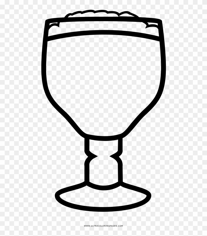 Goblet Beer Glass Coloring Page - Drawing Clipart