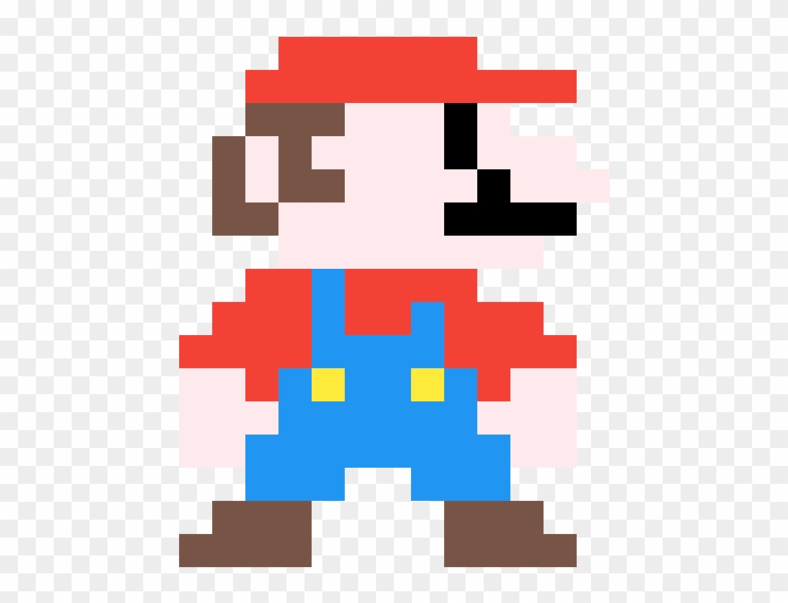 Mario Pixel Art - Super Mario Bros Grid Clipart