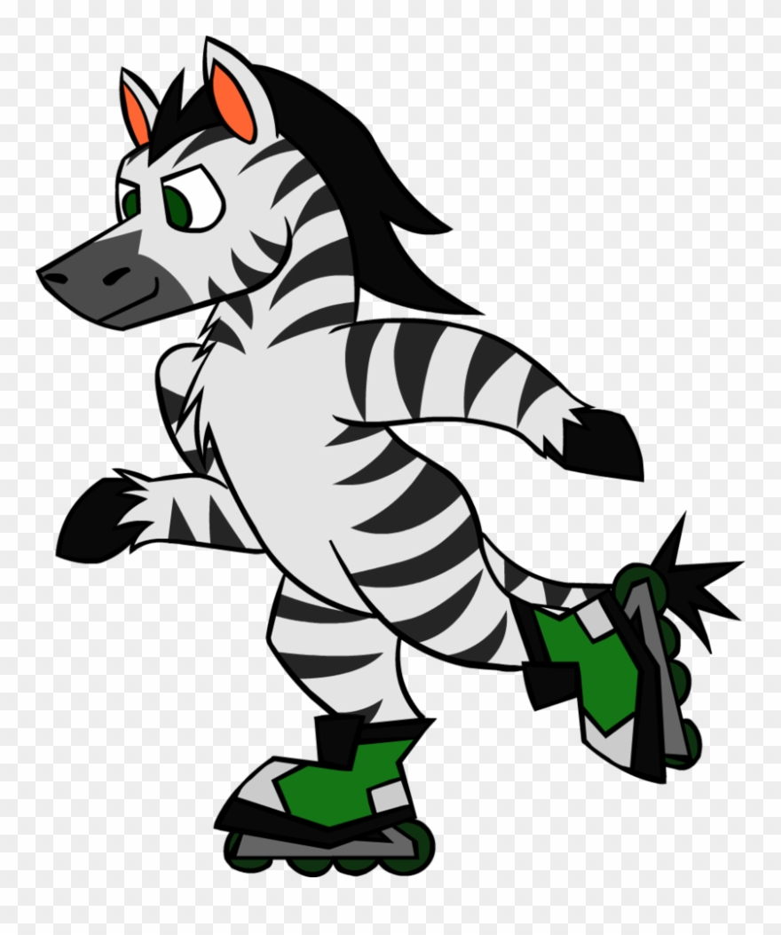 Zebra Clipart Christmas - Caballo Con Patines - Png Download