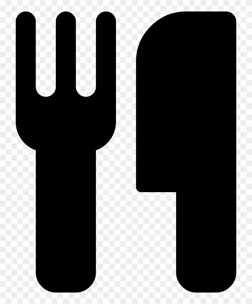 Fork And Knife Silhouette Comments - Fa Fa Icons Food Clipart