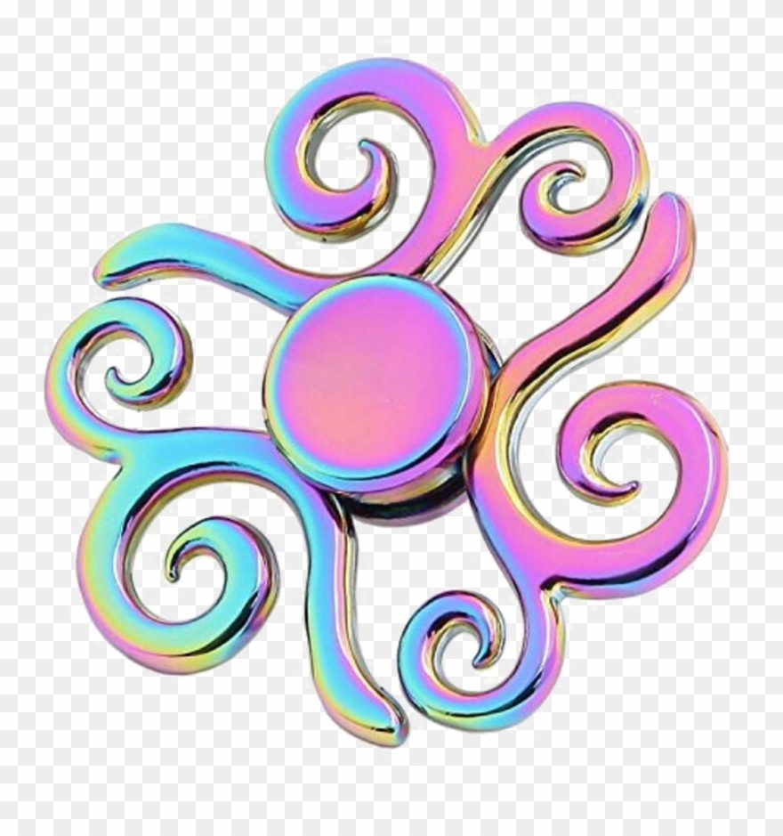Rainbow Fidget Spinner Png Image With Transparent Background - Cool Fidget Spinner Rainbow Clipart