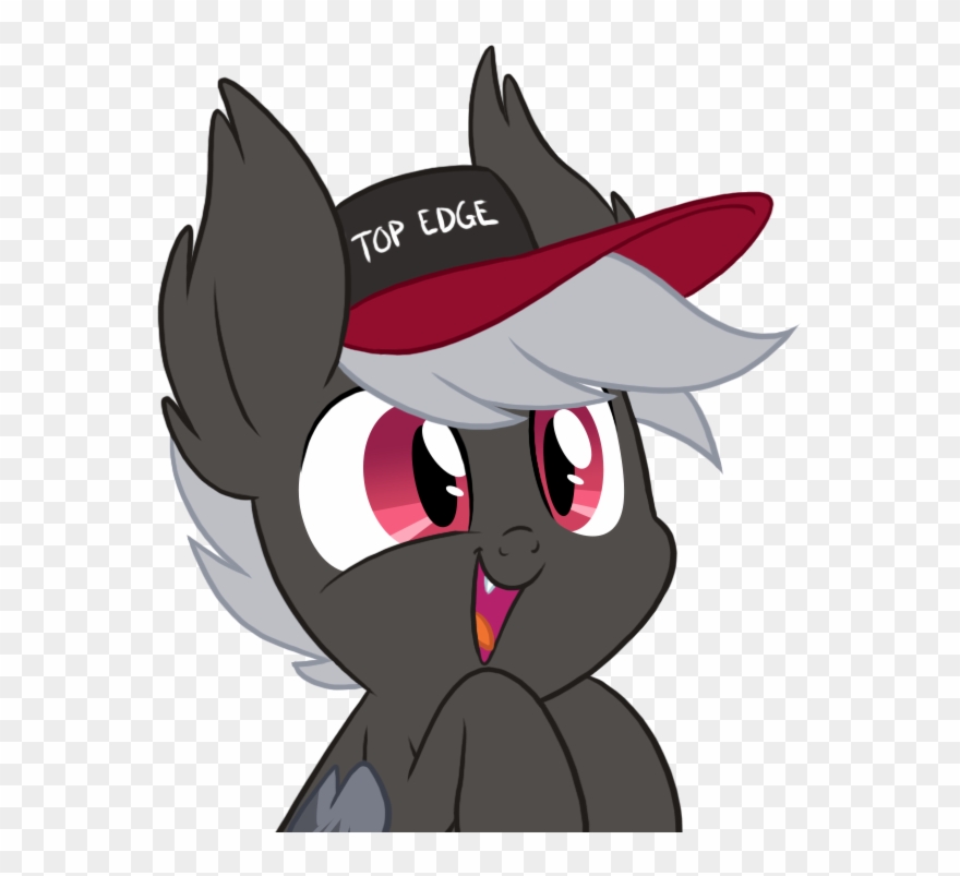 Cute Little Fangs, Edgy, Fangs, Happy, Hat, Oc, Oc - Cartoon Clipart