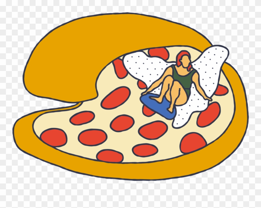 Pizza Surfer T-shirt Clipart
