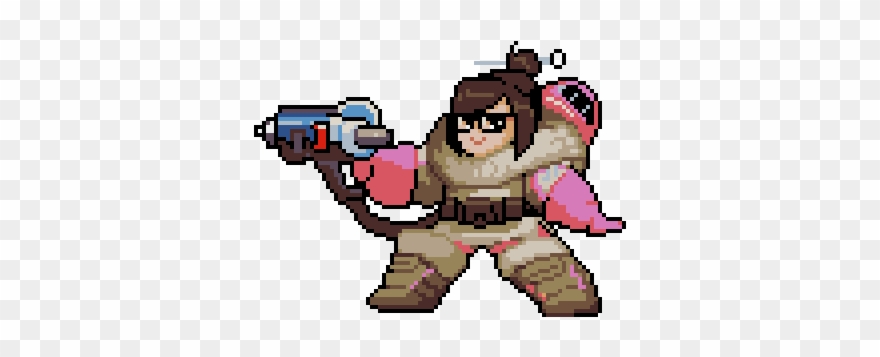 Mei Heliotrope - Overwatch Mei Pixel Spray Clipart