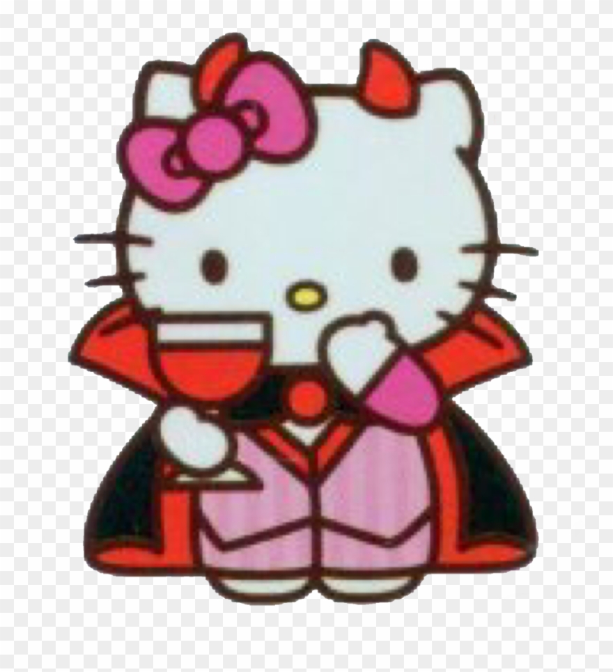Emo Scene, Awakening, Dark, Character, Gothic, Persona, - Hello Kitty Valentine Coloring Sheets Clipart