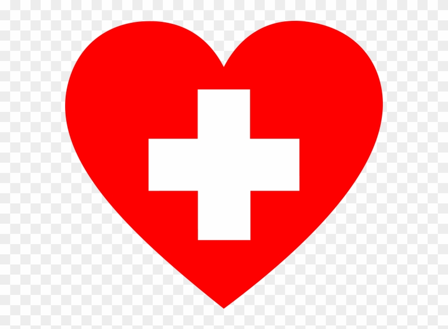 First Aid Heart Png Icon - Cross Clipart