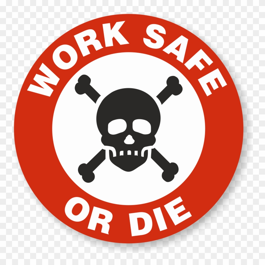 Work Safe Or Die Hard Hat Decals - Peligro Pesticidas Clipart