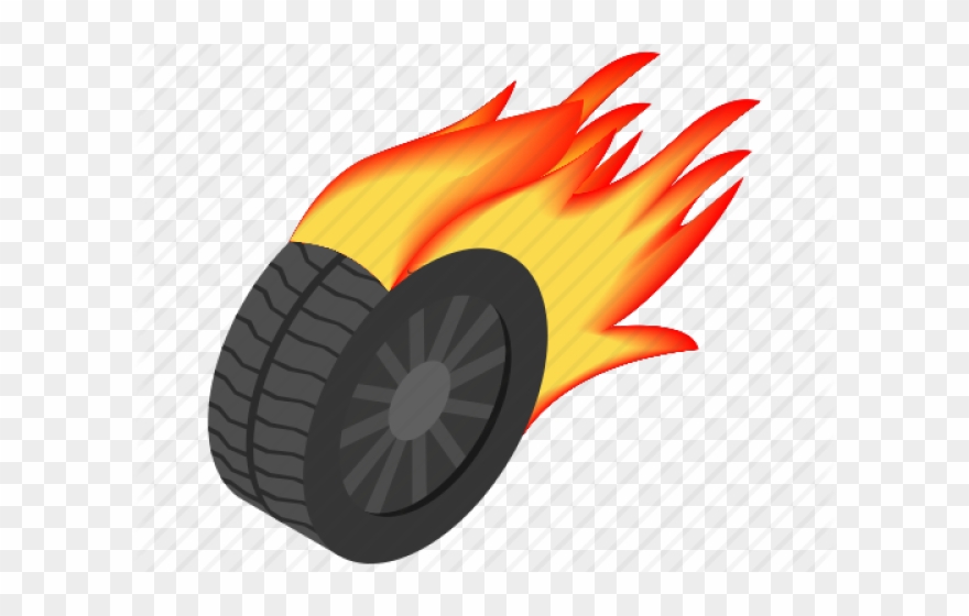 Burning Tire Icon Clipart