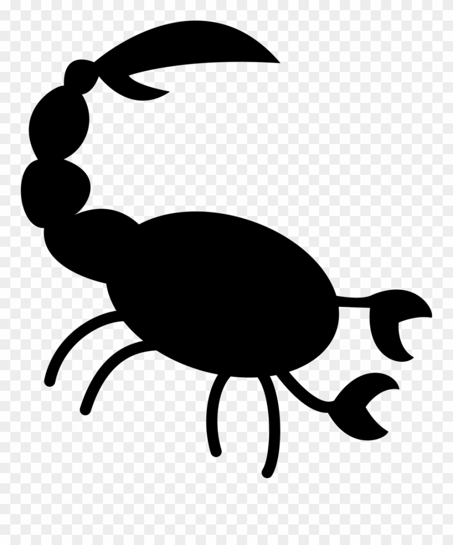 880 X 980 1 - Black And White Scorpion Icon Clipart