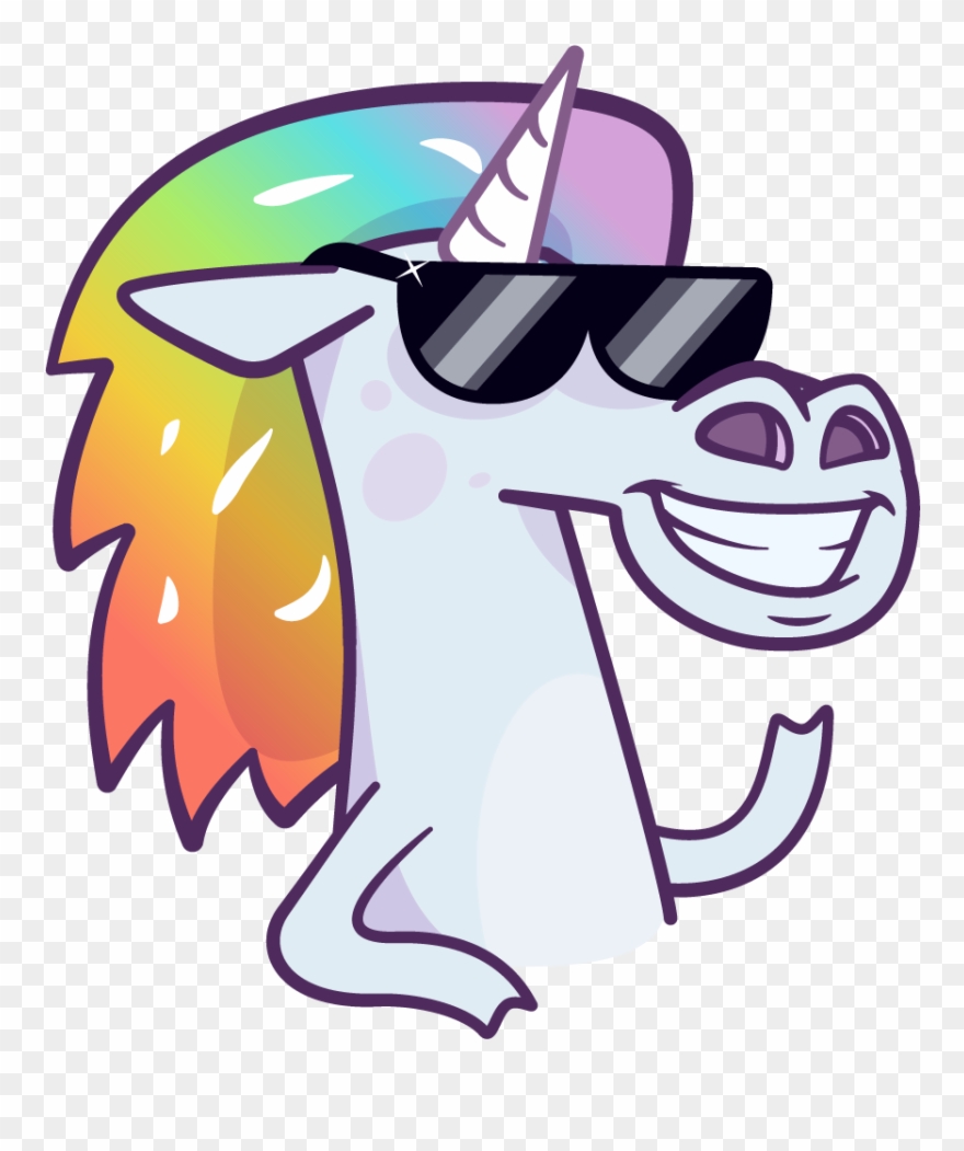 Uniquely Unicorn Rocking Some Sweet Shades Clipart