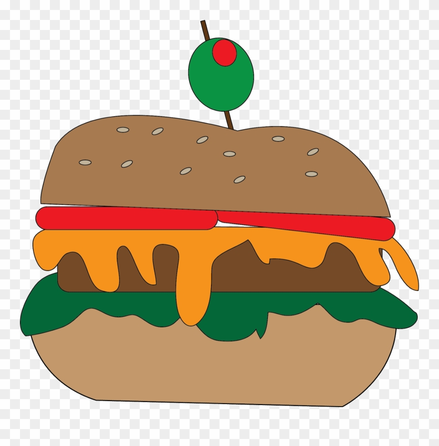 Ummmm Cheeseburger - Fast Food Clipart