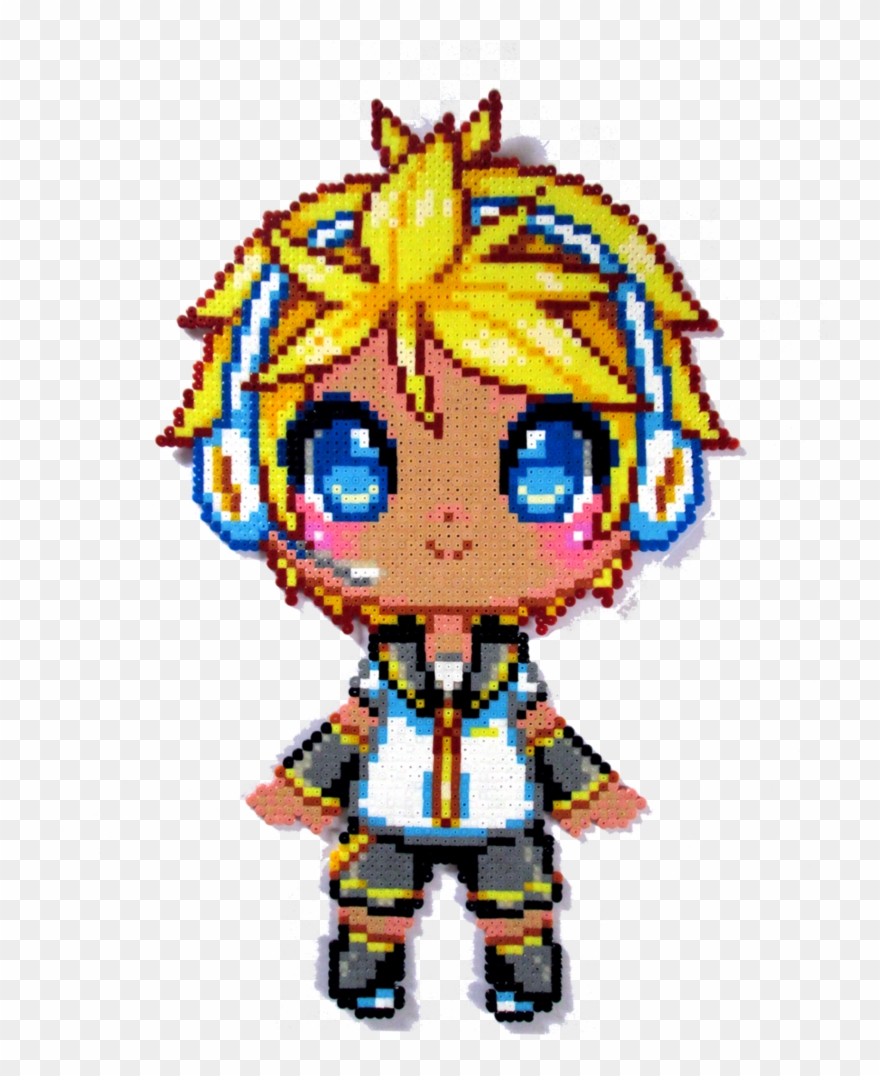 Thought I Would Also Upload A Clean Version Of The - Rin Kagamine Perler Bead Clipart