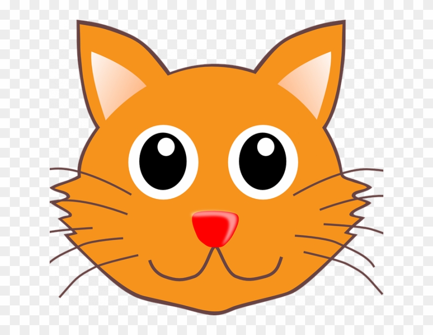 Cat Clipart Mask - Cartoon Cat Face - Png Download
