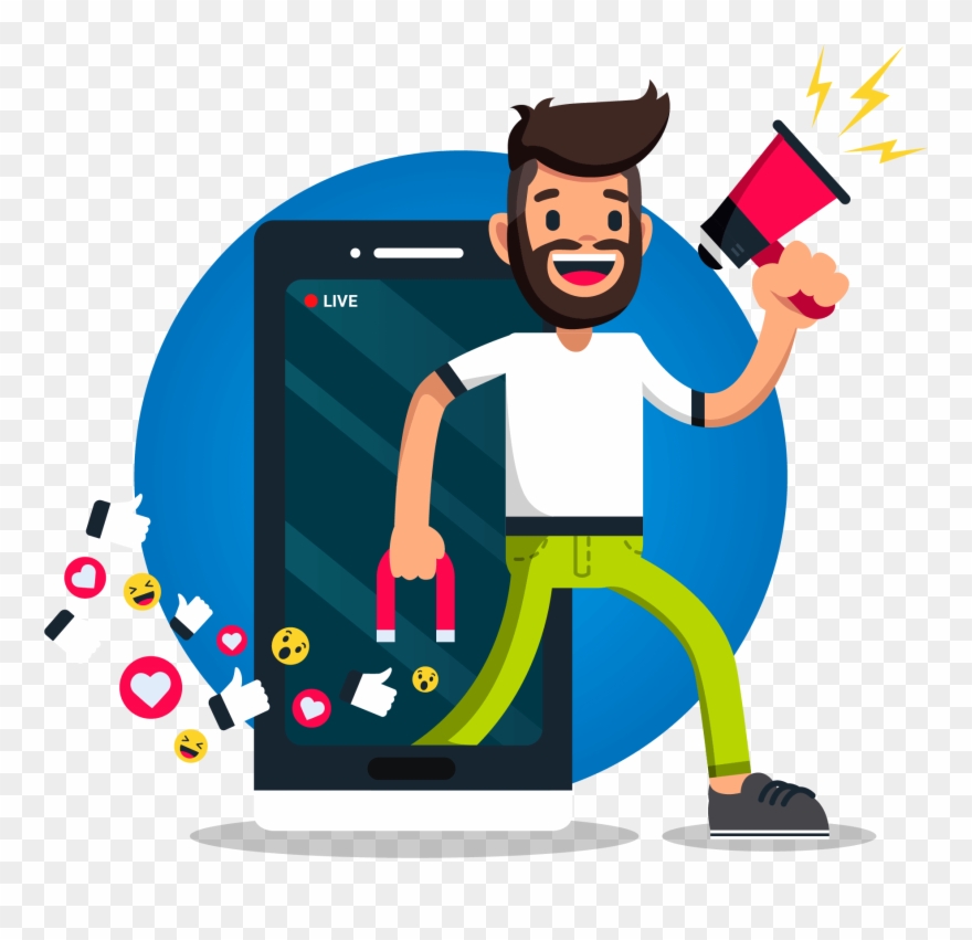 Social Media Marketing - Advertising Clipart