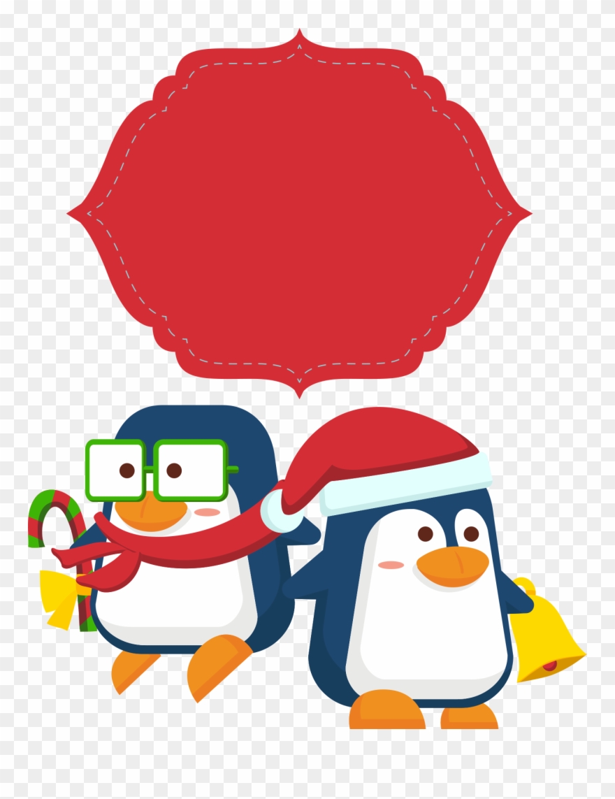 Christmas Penguin Png - Snow Christmas Cartoon Background Clipart