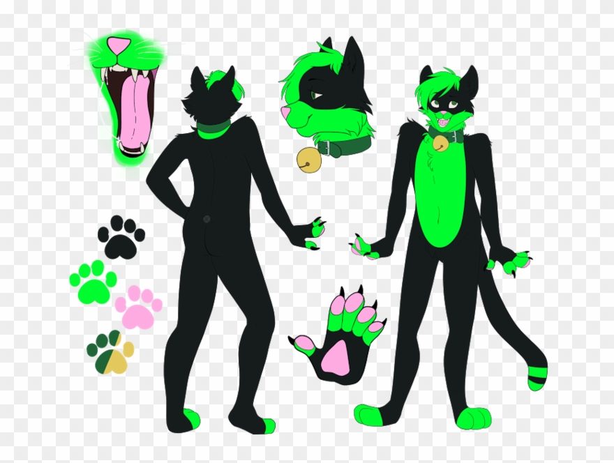 Ref Sheet Of Ankoku's Fursona - Cat Furry Ref Sheet Clipart