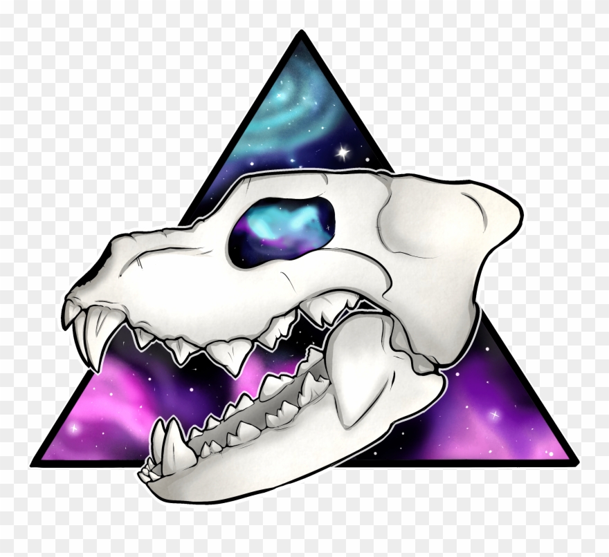 Galaxy Wolf Skull - Galaxy Wolf Cartoon Transparent Clipart