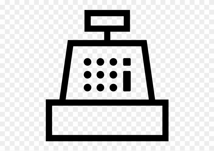 Cash Register Rubber Stamp Clipart