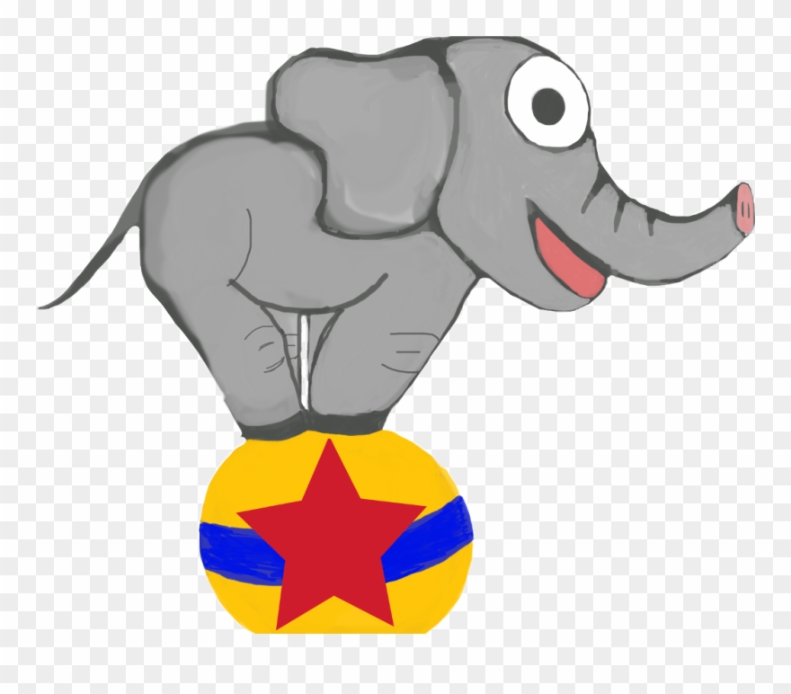 Circus Sticker Elephant Freetoedit - Cartoon Clipart