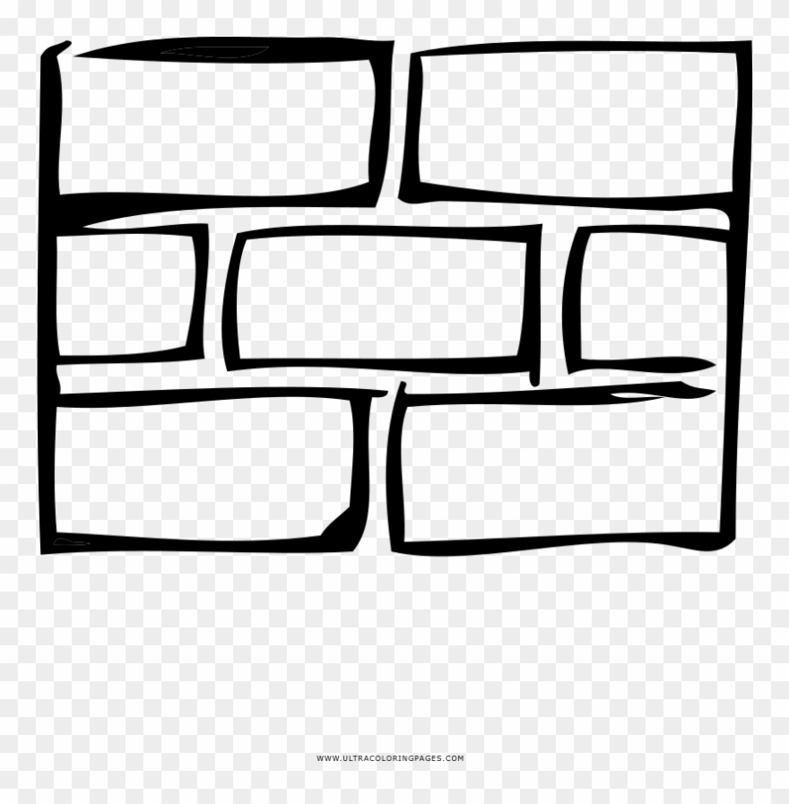 Brick Wall Coloring Page - Pared De Ladrillo Para Colorear Clipart