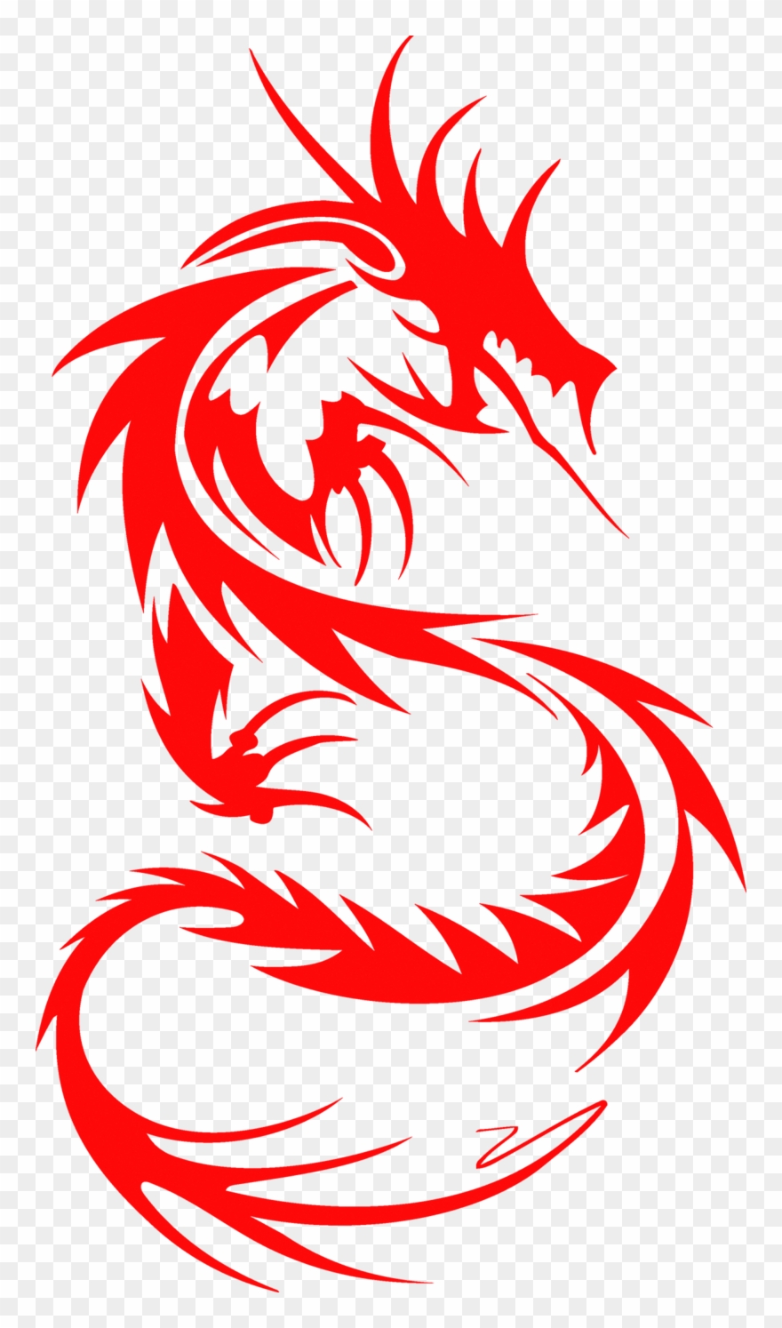 Paper Cut Tattoo Sleeve Chinese Dragon Cover Up - S Shaped Dragon Tattoo Clipart