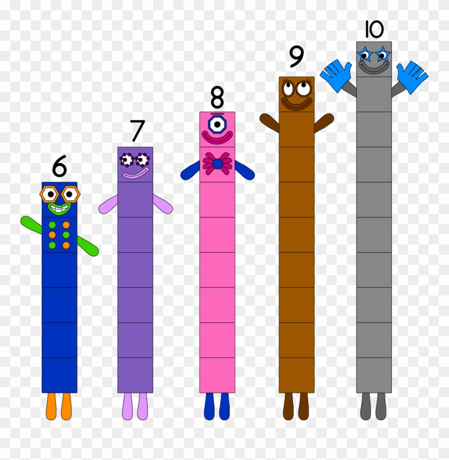 Numberblocks On Twitter - Numberblocks Six To Ten Clipart