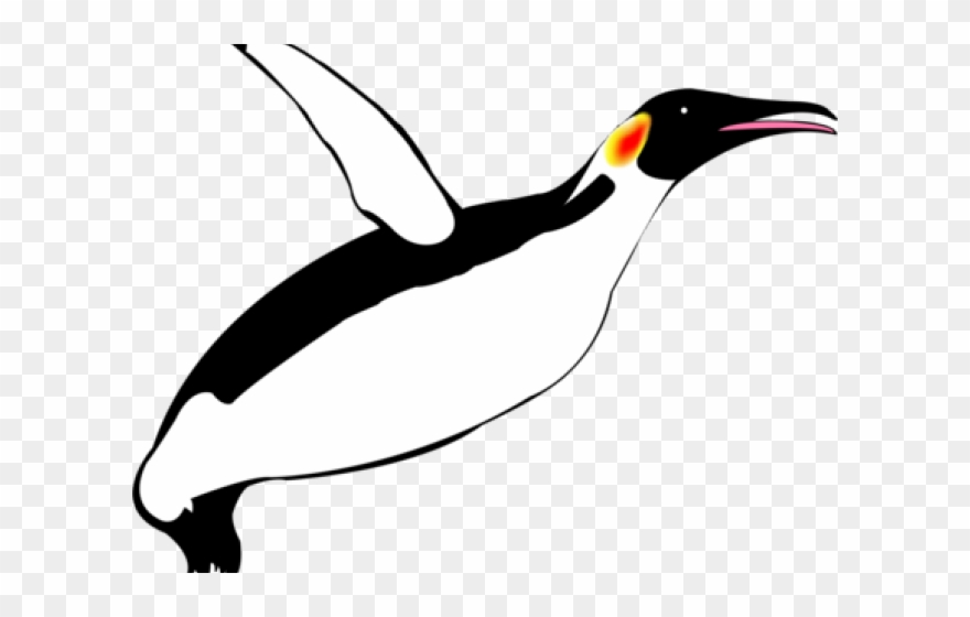 Emperor Penguin Clipart Svg - Flying Penguin Png Transparent Png