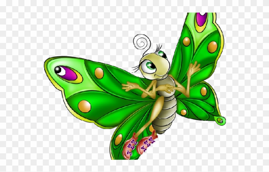 Papillon Clipart Colourful - Cartoon Colourful Butterfly Transparent Background - Png Download
