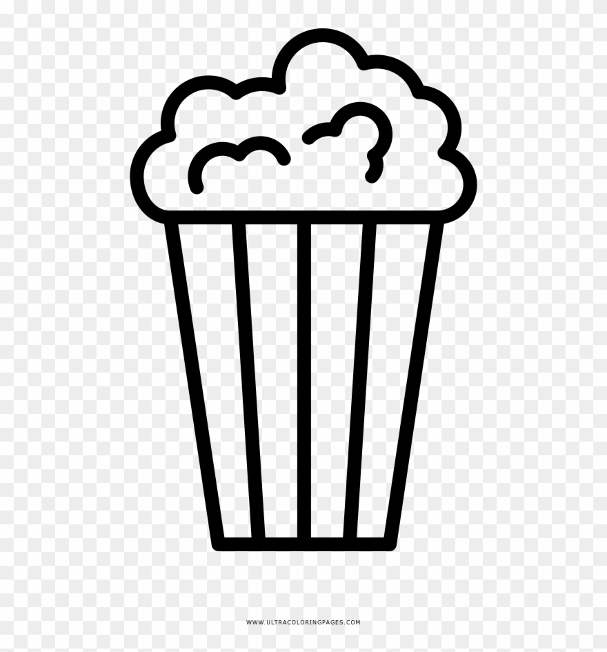 Popcorn Coloring Page - Popcorn Clipart