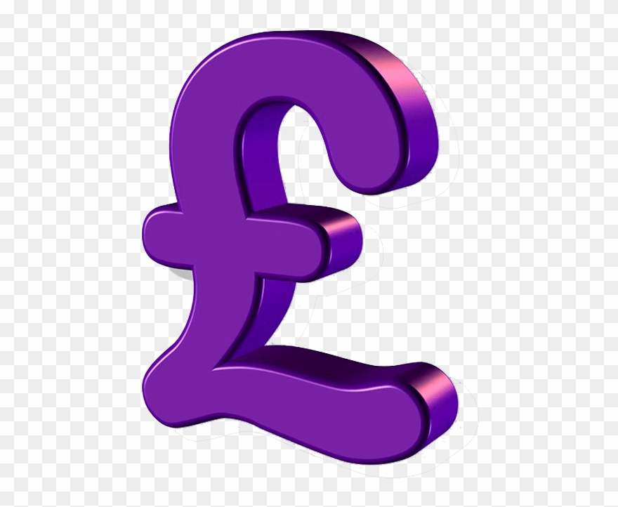 Purple Pound Sign Transparent Image - Transparent Background Money Pound Sign Clipart