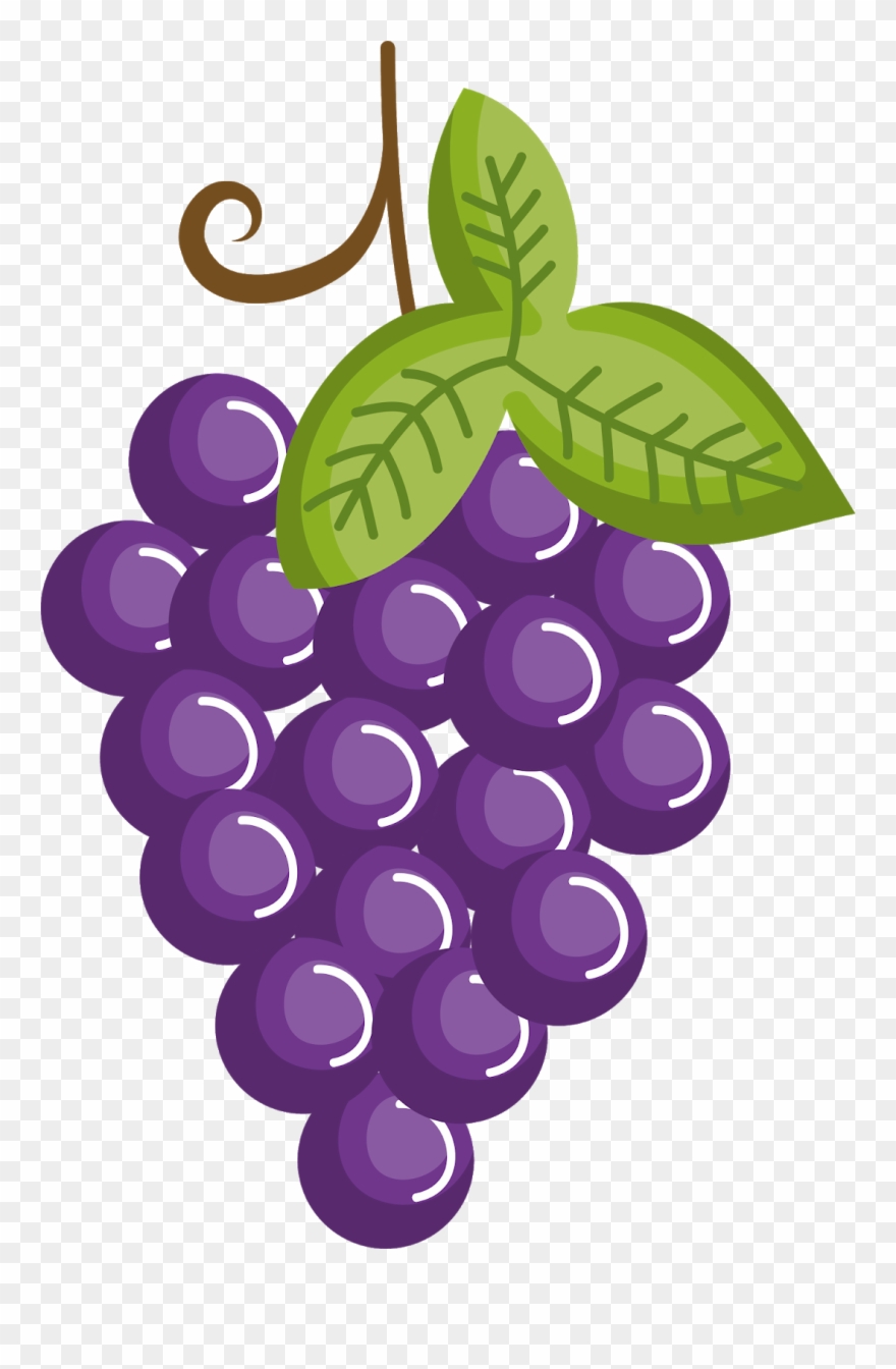 Grape Clip Art - Grapes Cartoon - Png Download