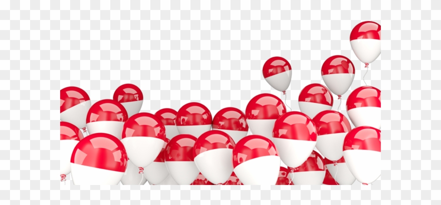 Indonesia Flag Balloons Clipart