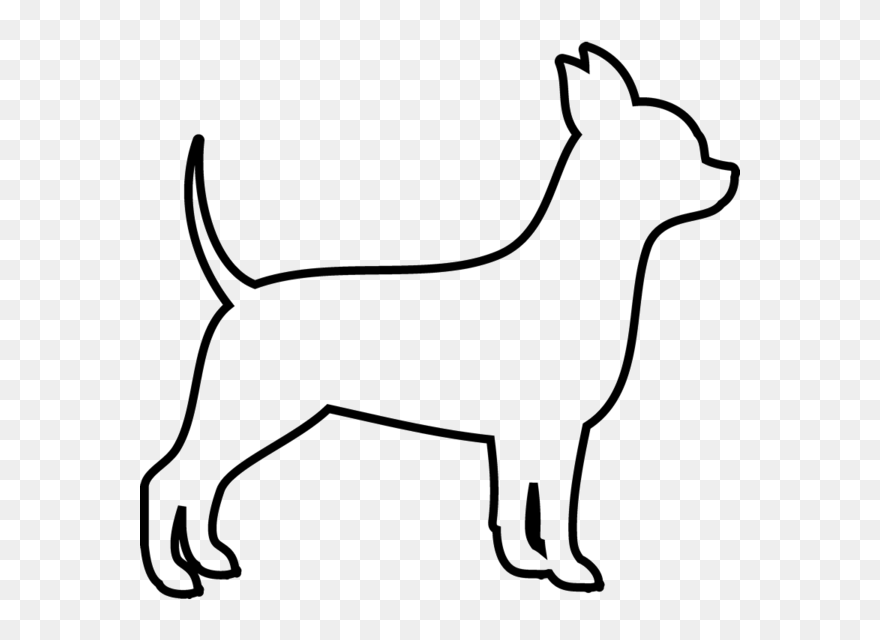 Chihuahua Rubber Stamp - Chihuahua Outline Clipart