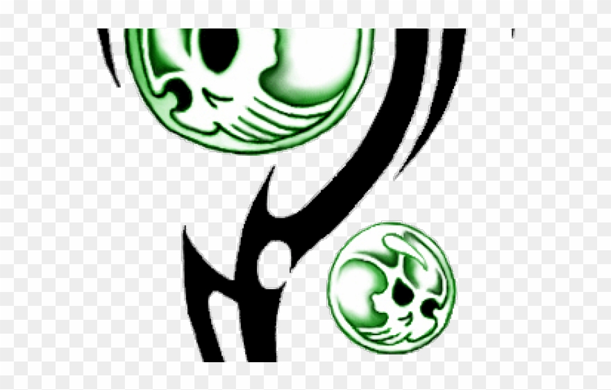 Tribal Skull Tattoos Clipart Side - Tattoo Tribal Design Skull - Png Download